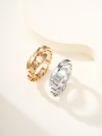 Bulgari narrow version diamond-free snake ring-3843  